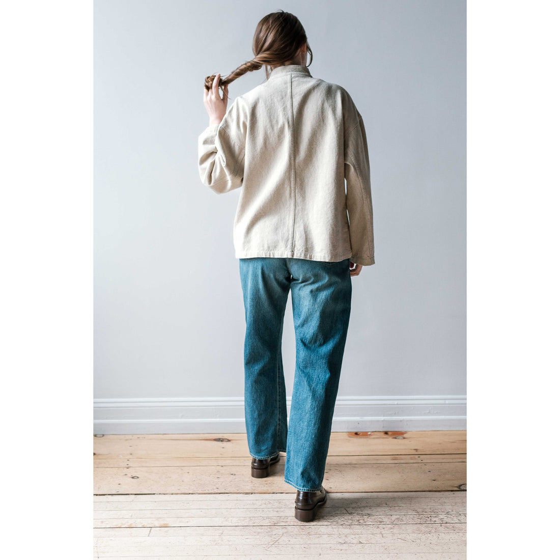 Ichi Antiquités Vintage Twill Jacket in Natural