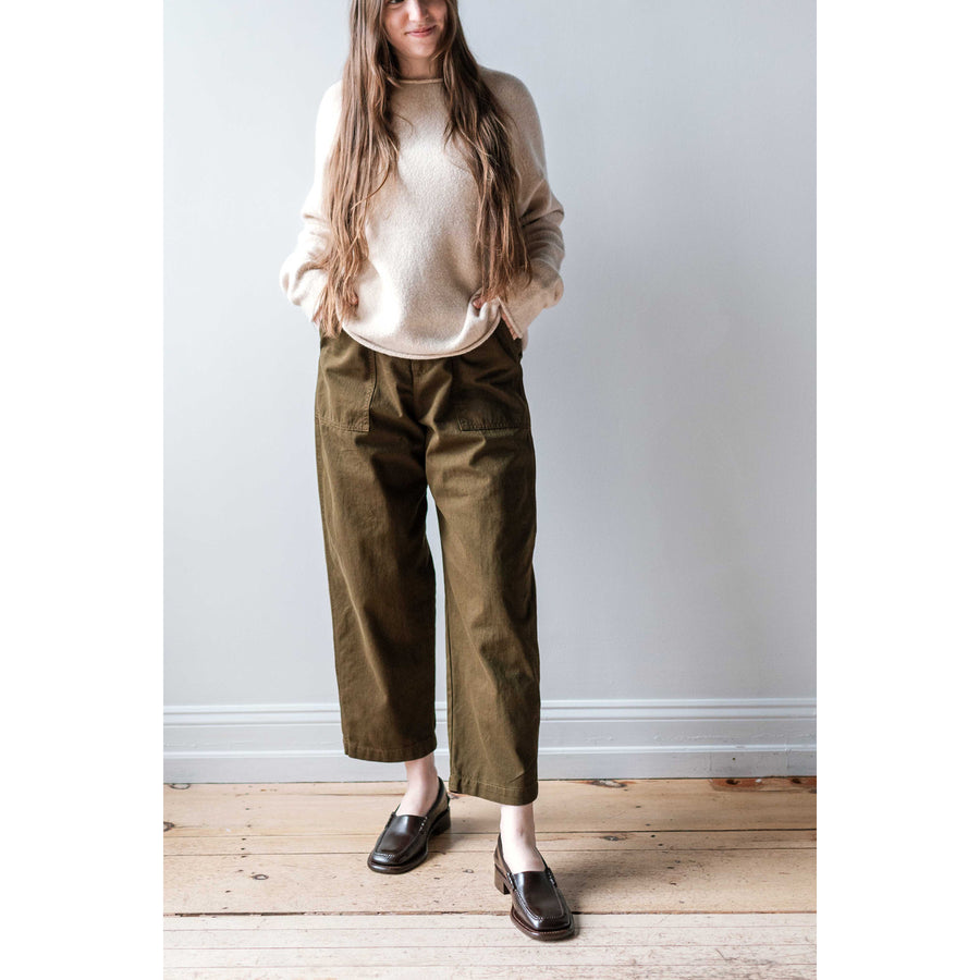 Shaina Mote Painter Pant in Dark Olive