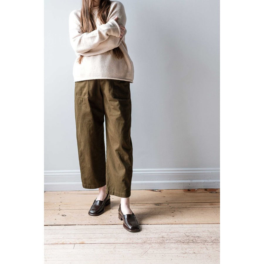 Shaina Mote Painter Pant in Dark Olive