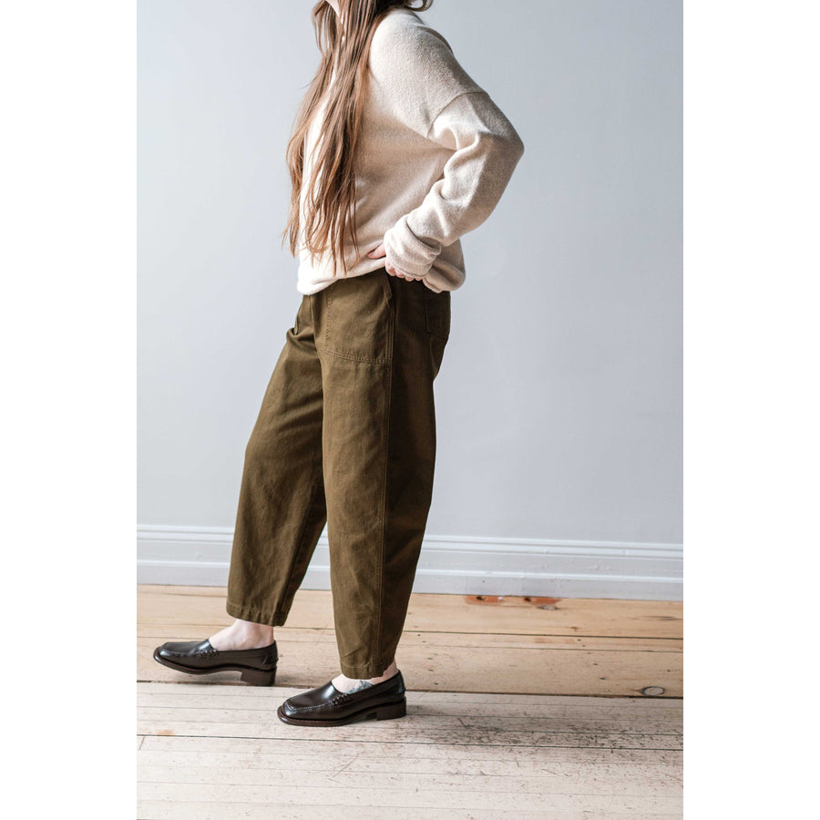 Shaina Mote Painter Pant in Dark Olive