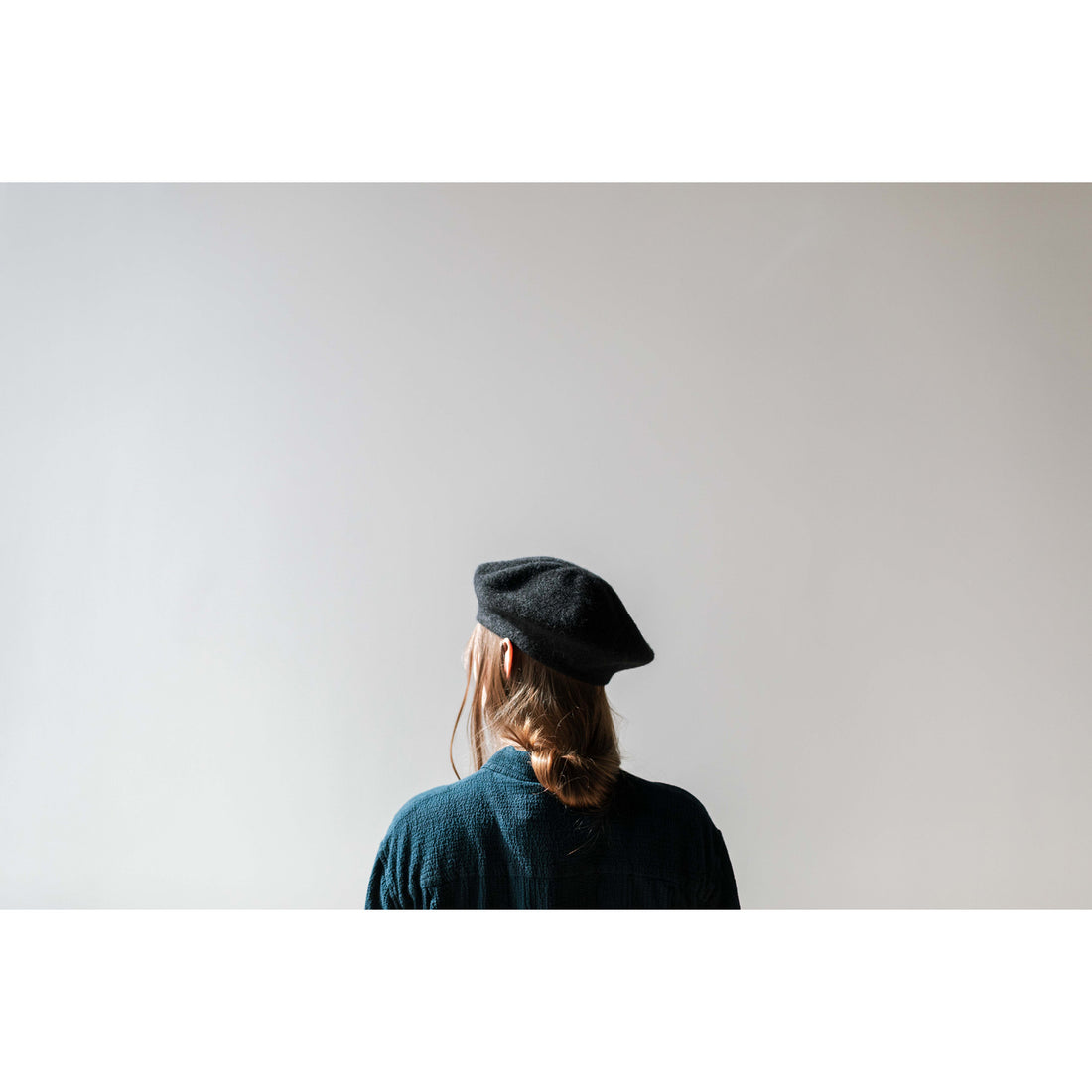 Lauren Manoogian Horizontal Beret in Black Melange