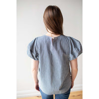 Fabiana Pigna Calita Blouse in Navy Gingham