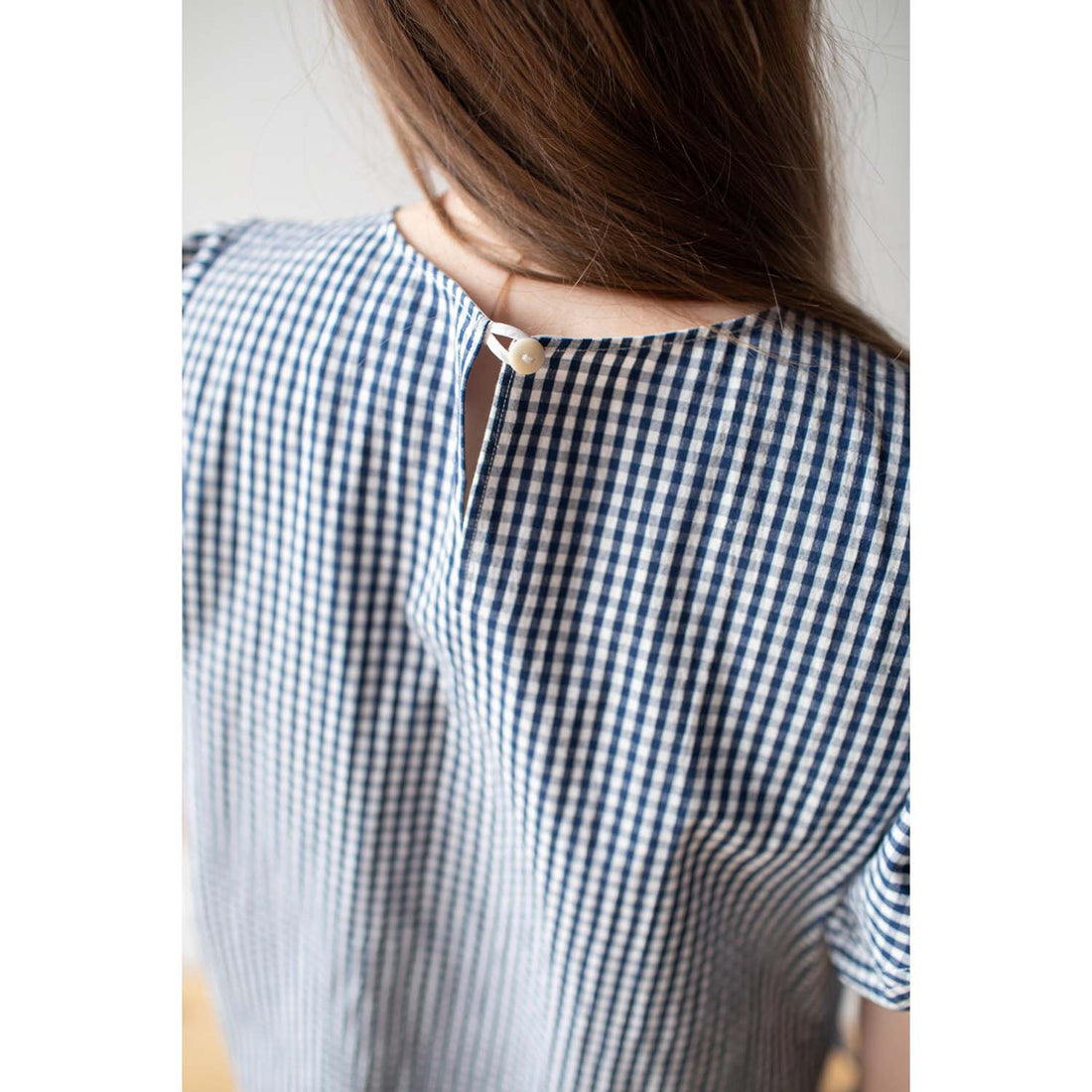 Fabiana Pigna Calita Blouse in Navy Gingham