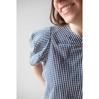 Fabiana Pigna Calita Blouse in Navy Gingham