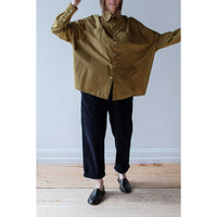 Grei Oversized IO Shirt in Moss Green