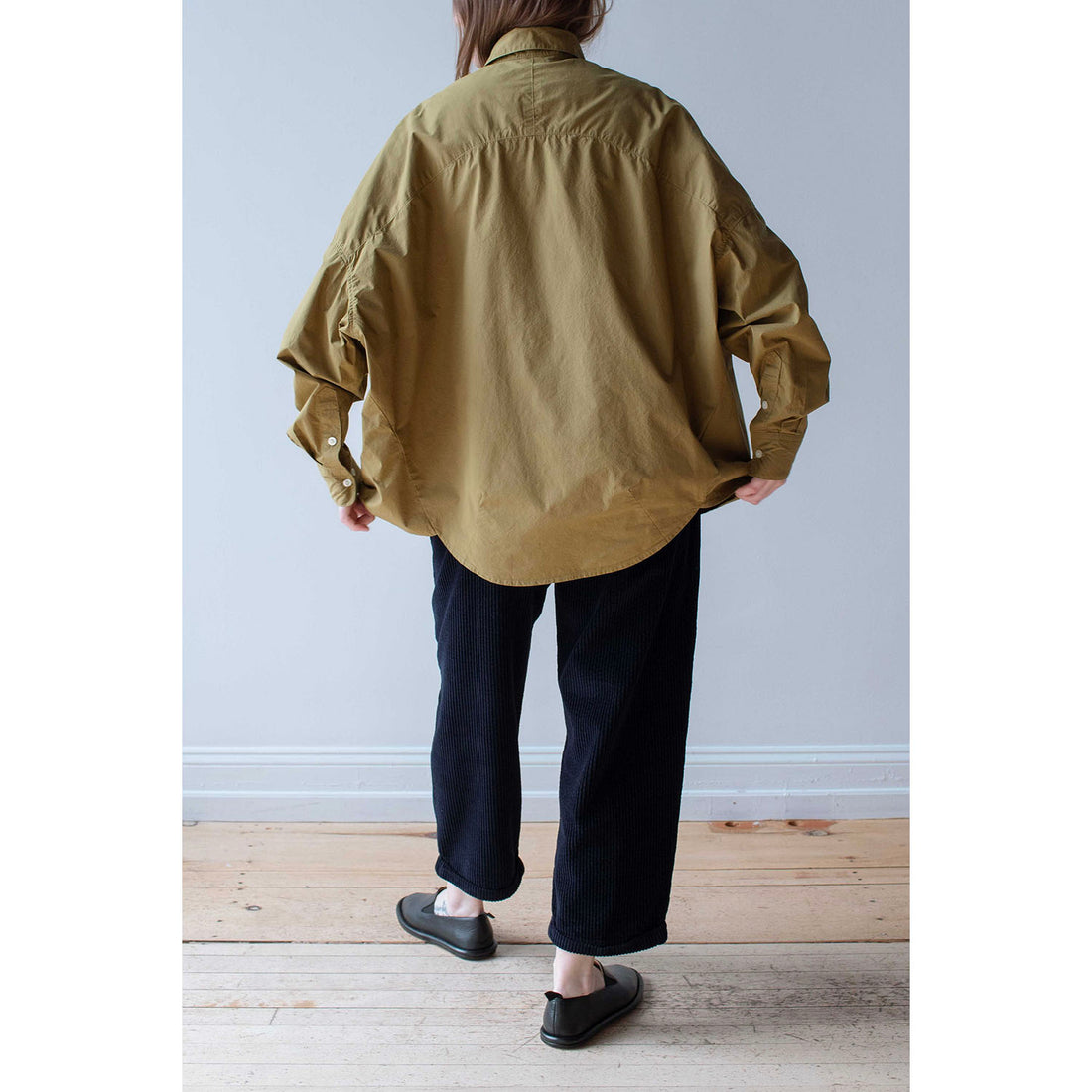 Grei Oversized IO Shirt in Moss Green