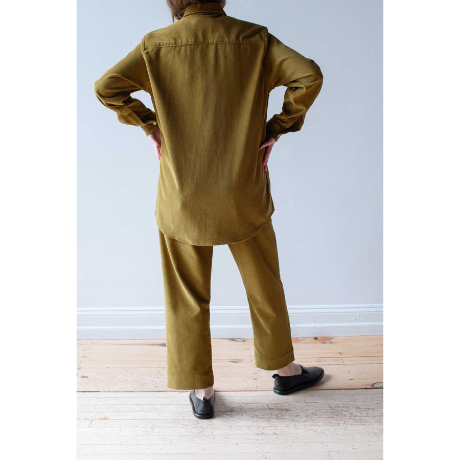 Blluemade Baseball Pant in Olive Oil Corduroy