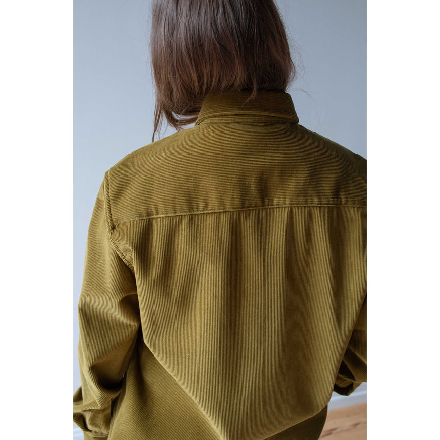 Blluemade Oversized Shirt in Olive Oil Corduroy