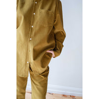 Blluemade Oversized Shirt in Olive Oil Corduroy