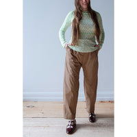 Grei Isla Pleated Trouser in Dark Khaki