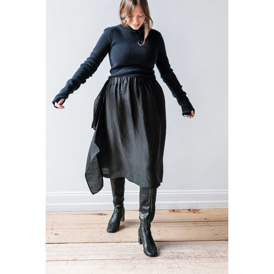 Henrik Vibskov Uncut Silk Skirt in Black