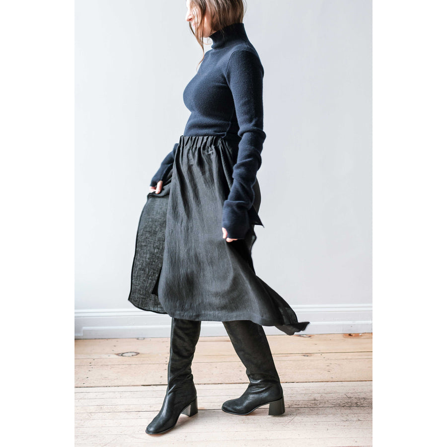 Henrik Vibskov Uncut Silk Skirt in Black