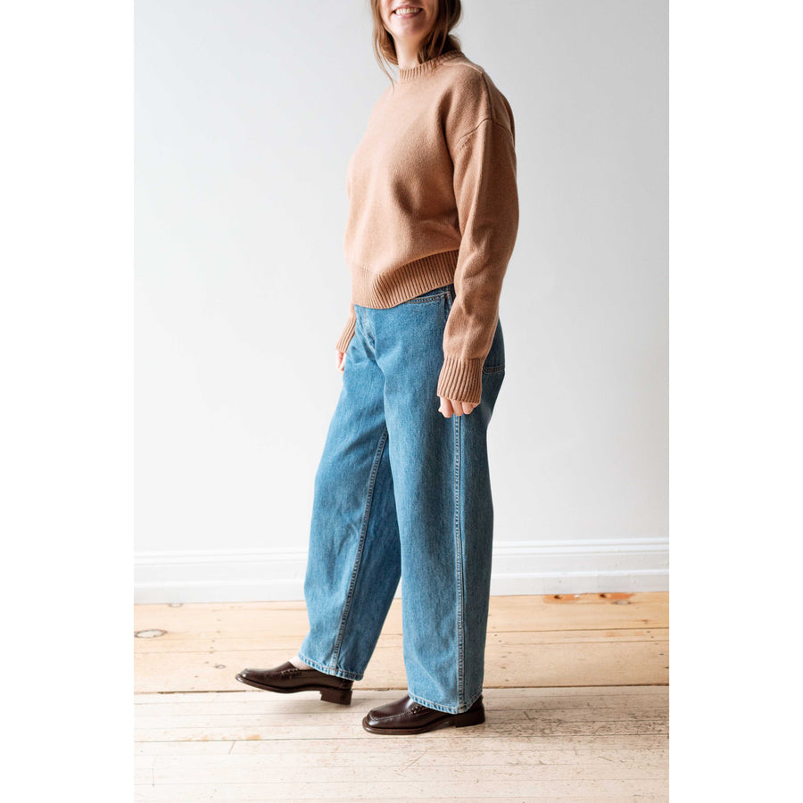 Jesse Kamm California Wide Pants in Cowboy Blue Denim