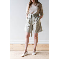 Sayaka Davis Belted Shorts in Sage Gray