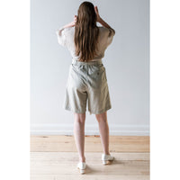 Sayaka Davis Belted Shorts in Sage Gray