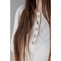 Lauren Manoogian Rib Henley in Bone