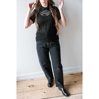 Kallmeyer Wide Leg Column Jeans in Onyx