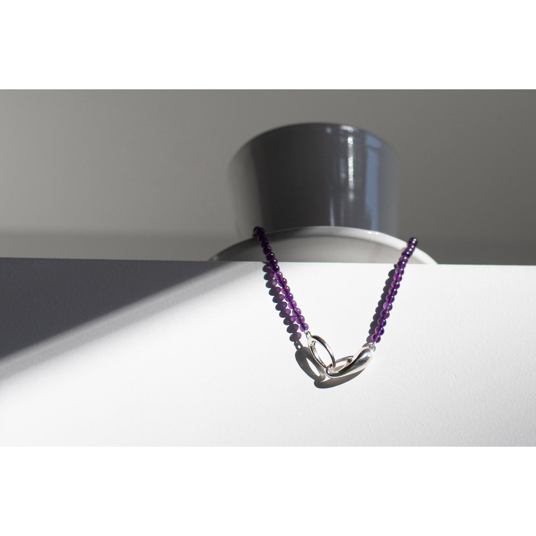 Leigh Miller Amethyst Choker in Sterling Silver