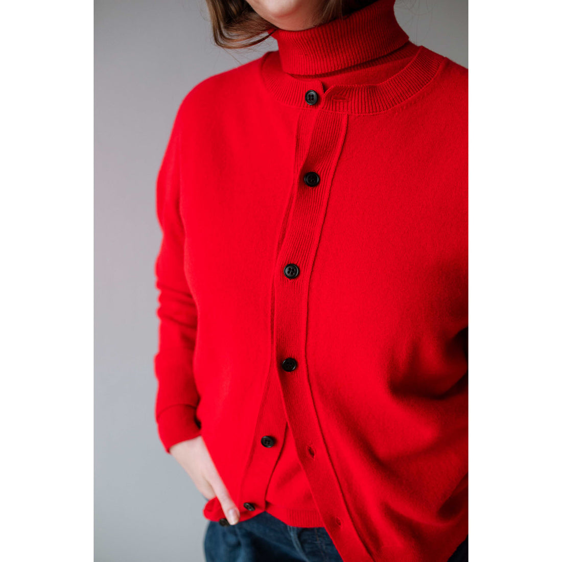 Nicholson & Nicholson Polly Knit Turtleneck in Red