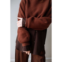 Nicholson & Nicholson Pigalle Cropped Sweater in Brown