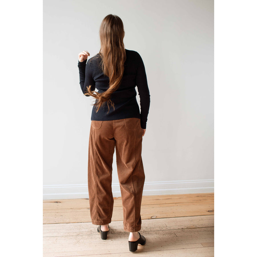 Shaina Mote Corduroy Arc Pant in Walnut