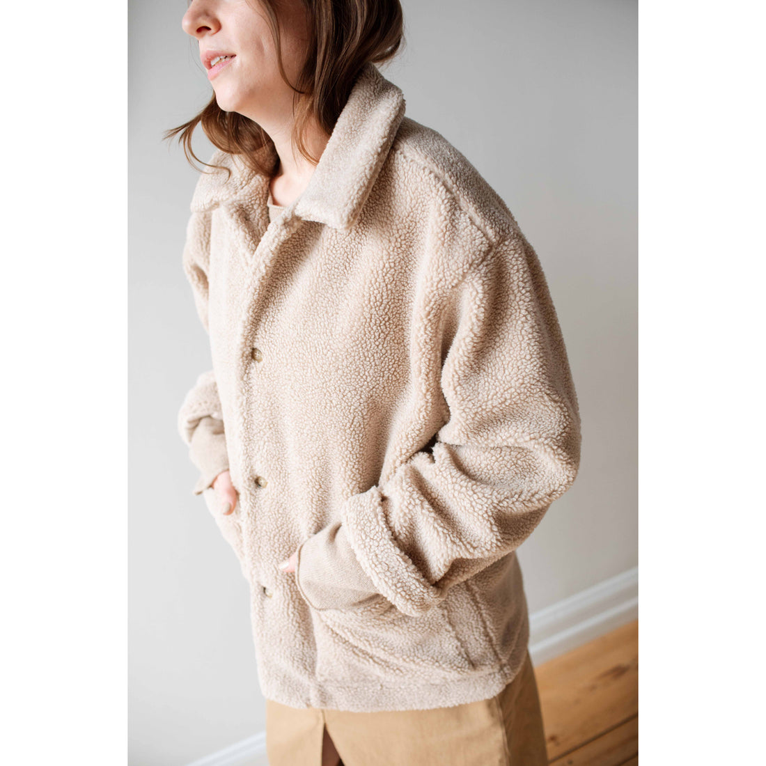 Shaina Mote Sherpa Coat in Oatmeal