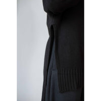 Apiece Apart Drippy Zip Neck Pullover in Black