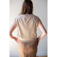 Extreme Cashmere Spencer Vest in Eggshell