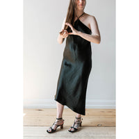 Nomia Halter Bias Dress in Black