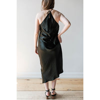 Nomia Halter Bias Dress in Black