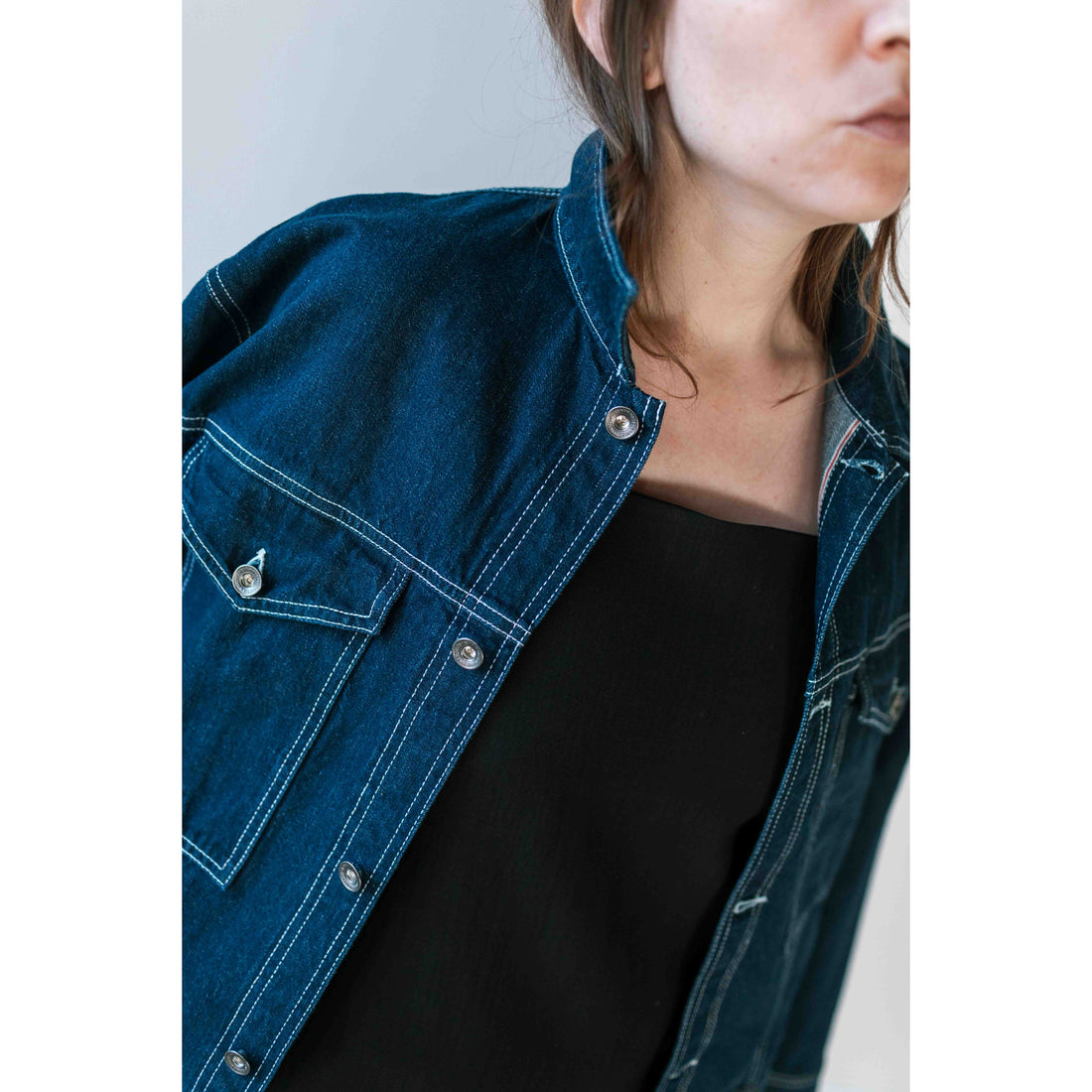 Henrik Vibskov Cosmos Denim Jacket in Navy Denim