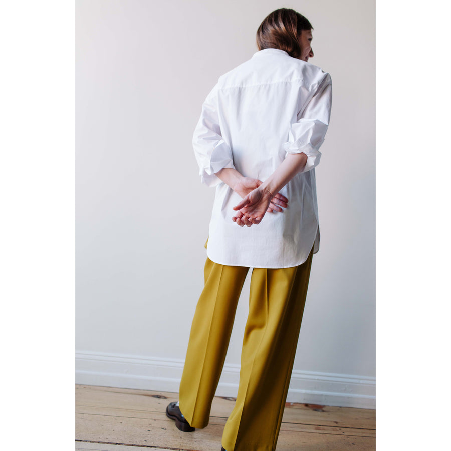 Kallmeyer Houghton Pleated Trouser in Chartreuse