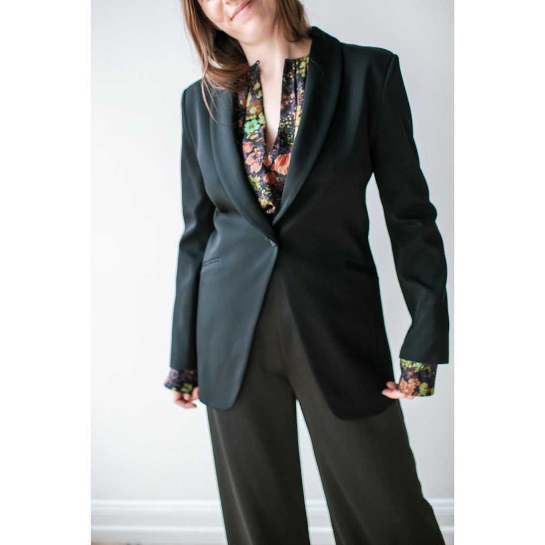 Kallmeyer Mia Shawl Collar Blazer in Black