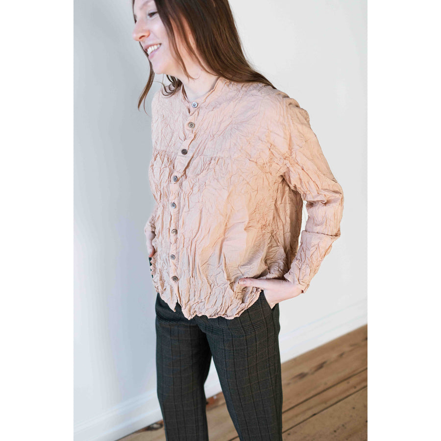 Pas de Calais Lawn Crinkle Blouse in Pink