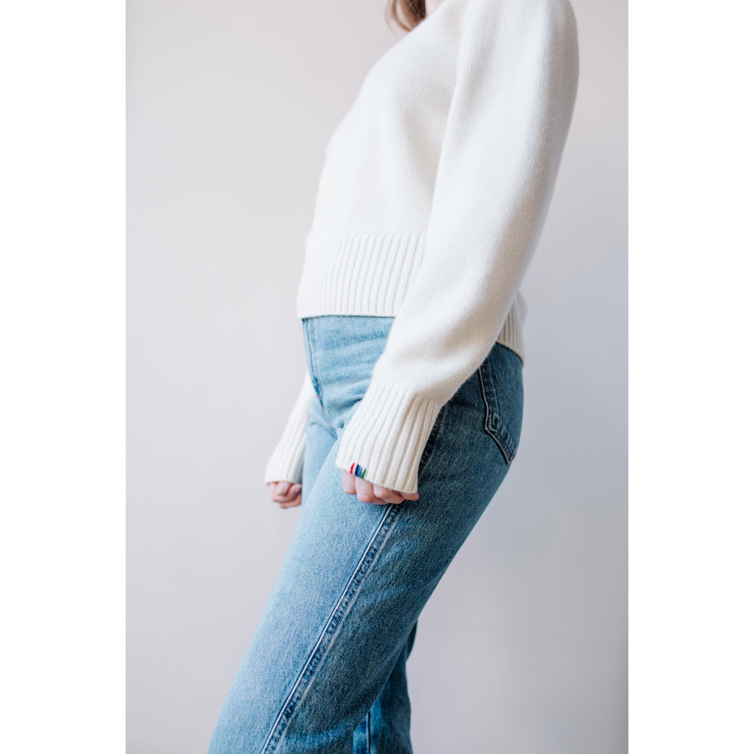 Extreme Cashmere Please Sweater in Cream