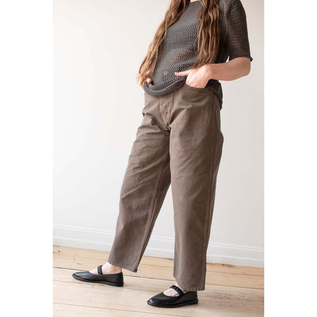 Jesse Kamm California Wide Pant in Mushroom