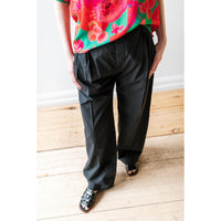 Hope Lungo Trousers in Black Cotton