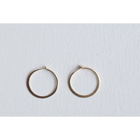 Melissa Joy Manning Medium Forged Round Hoops in 14k Gold