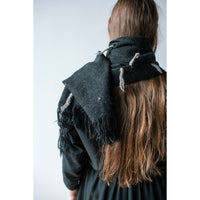 Lauren Manoogian Handwoven Tuft Wrap in Black Melange/Rock