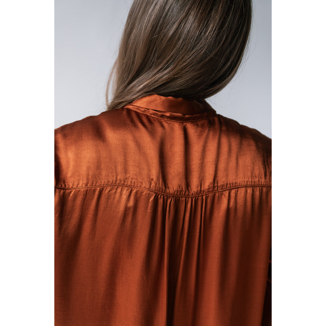 Raquel Allegra Lauren Blouse in Cognac