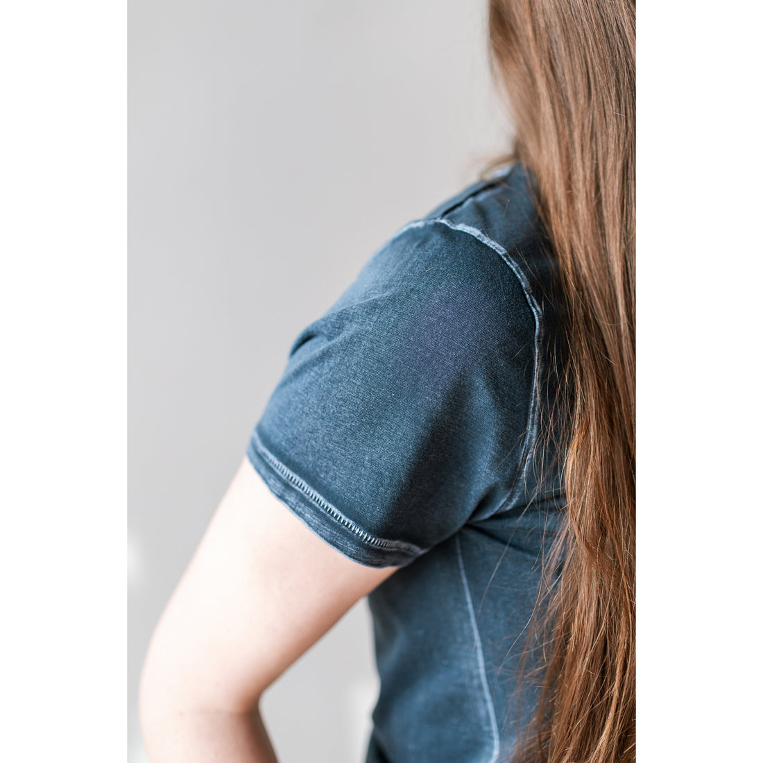 Lauren Manoogian Bias Baby Tee in Indigo