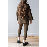 Ichi Antiquités Waffle Knit Pants in Khaki