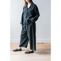 Shaina Mote Palma Pant in Navy Pinstripe