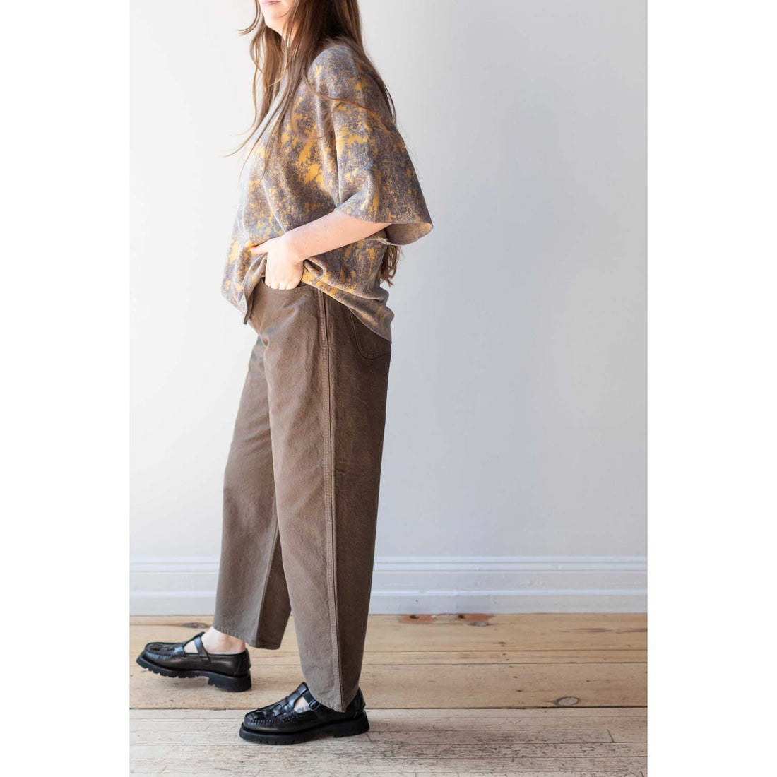 Jesse Kamm California Wide Pant in Mushroom