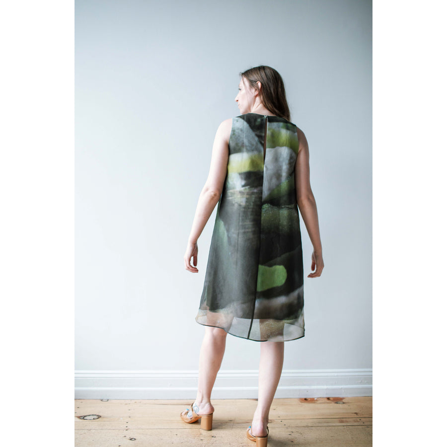 Kaarem Moon Silk Organza Dress in Roots