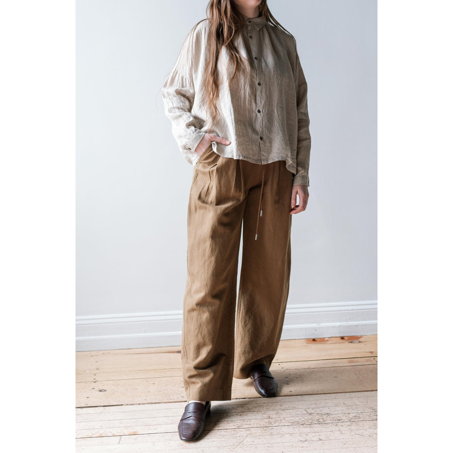 Apiece Apart Manu Drawstring Pant in Toffee