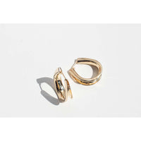 Fay Andrada Lukko LG Hoops in 23K Gold Plated Brass