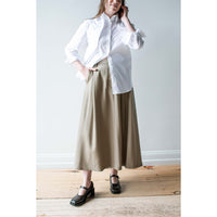 Sayaka Davis Flared Long Skirt in Beige