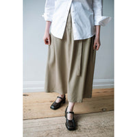 Sayaka Davis Flared Long Skirt in Beige