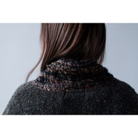 Correll Correll Wool Strand Sweater in Gray/Brown Donegal